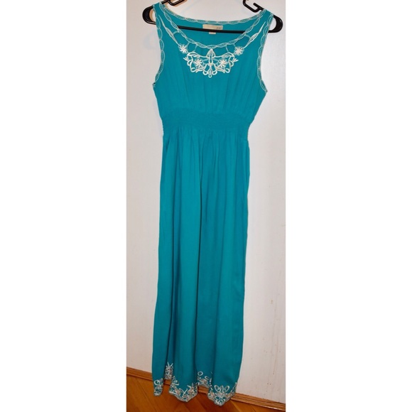 F21 Turquoise Maxi Dress - Picture 1 of 4